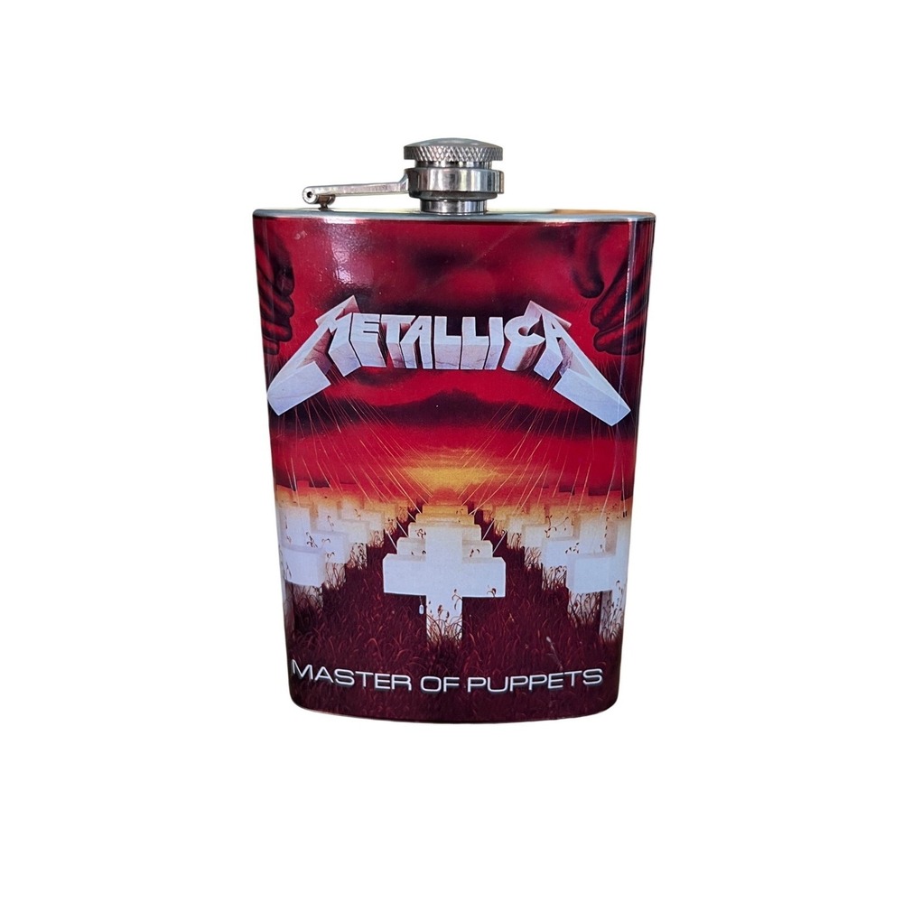 Metallica Master of Puppets 8oz Stainless Steel Hip Flask Spencers Gifts 2017